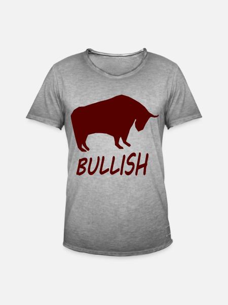The Bull Investor - Men's Vintage T-Shirt - vintage grey