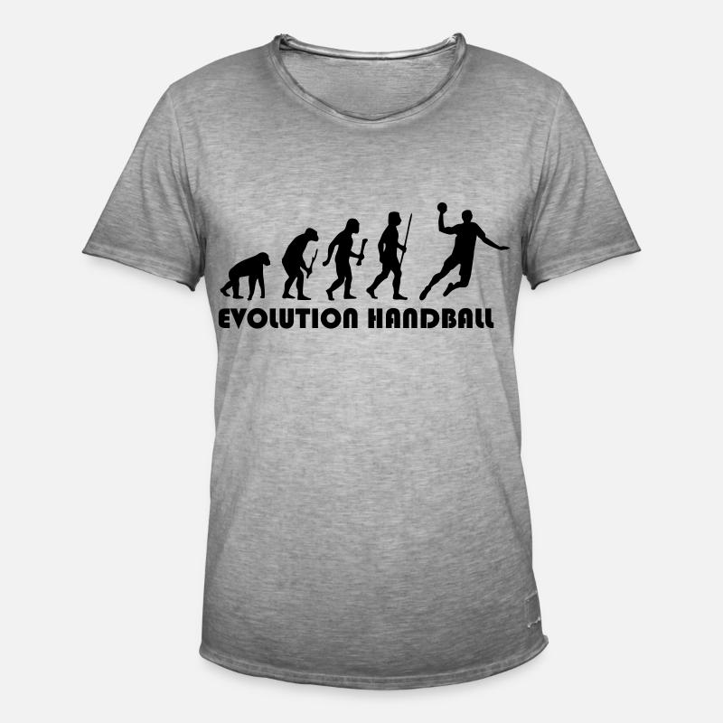 Evolution Handball - Männer Vintage T-Shirt - Vintage Grau