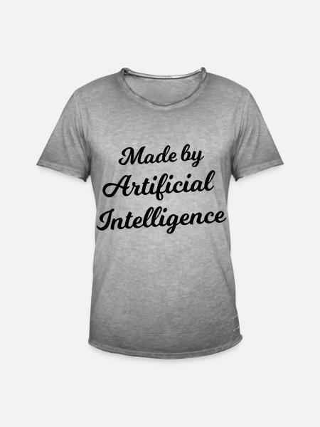 Made by Artificial Inteligence - Men's Vintage T-Shirt - vintage grey