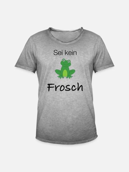 Sei kein Frosch - Männer Vintage T-Shirt - Vintage Grau