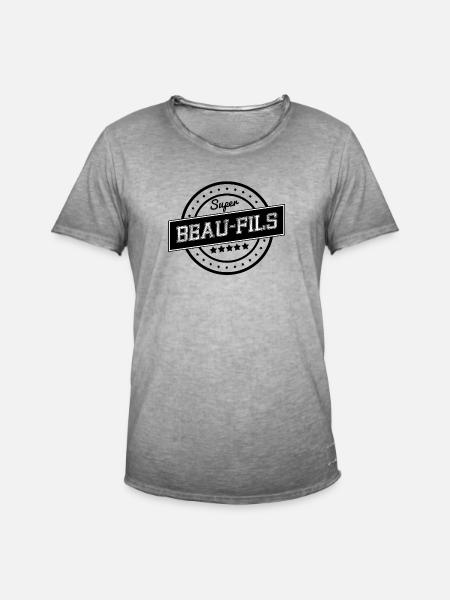 Super beau-fils - T-shirt vintage Homme - vintage gris