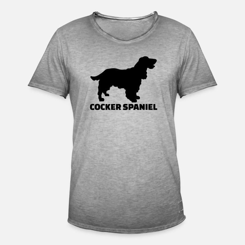 Cocker Spaniel - Männer Vintage T-Shirt - Vintage Grau