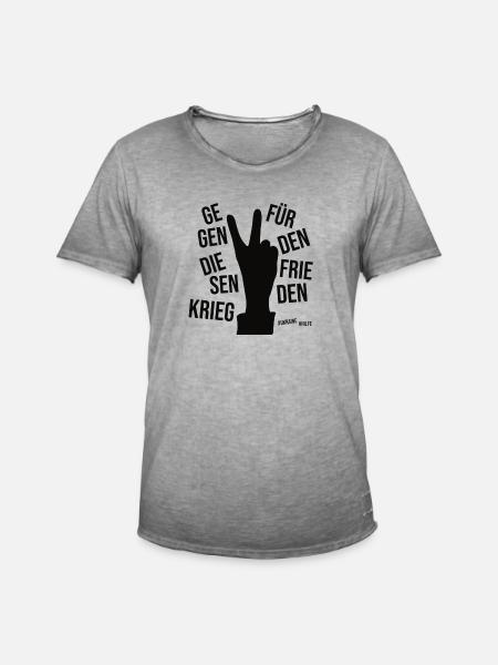 gegen den Krieg, - Männer Vintage T-Shirt - Vintage Grau