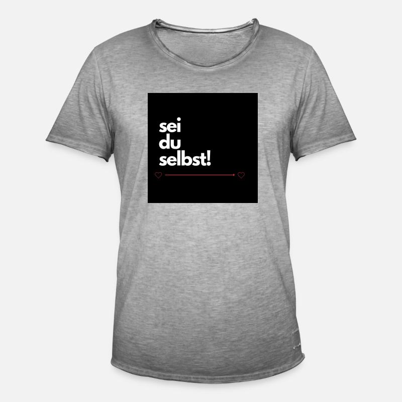 sei du selbst - Männer Vintage T-Shirt - Vintage Grau