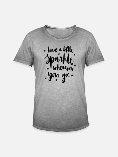 Leave a lil Sparkle: D - Men's Vintage T-Shirt - vintage grey