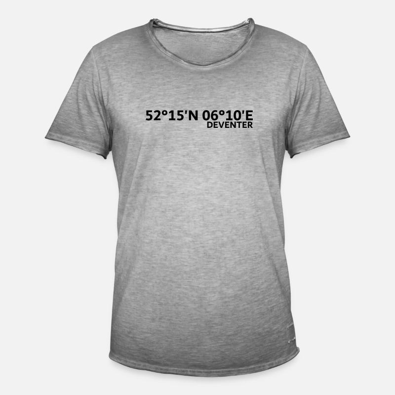 Deventer Coordinates - Men's Vintage T-Shirt - vintage grey