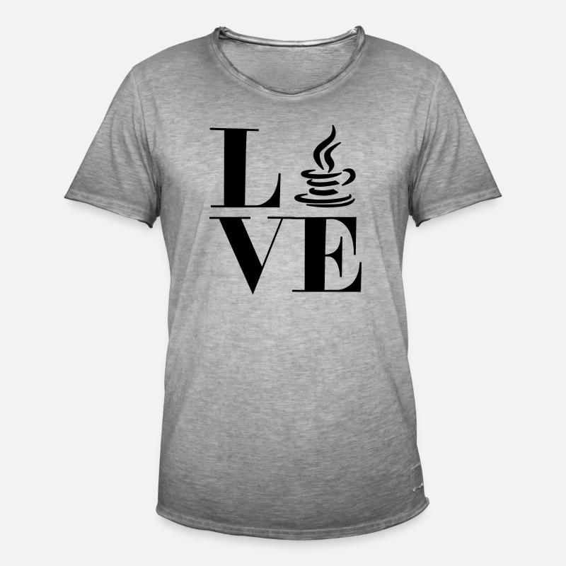 I love Java - Men's Vintage T-Shirt - vintage grey