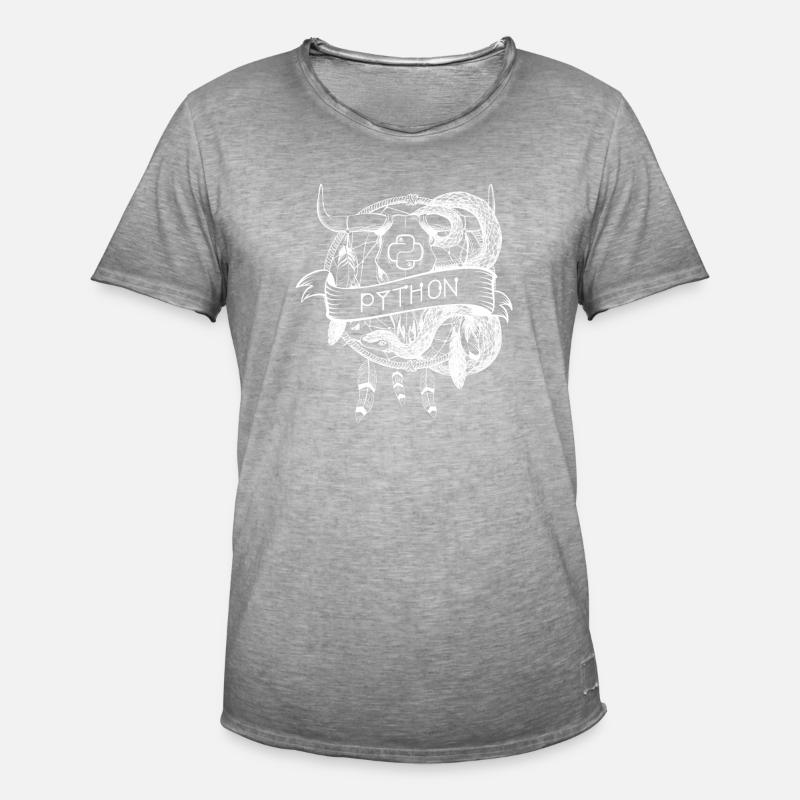 python Programmiersprache technologie - Männer Vintage T-Shirt - Vintage Grau