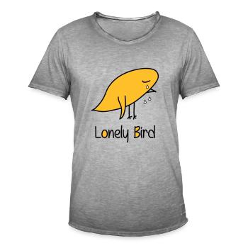 Lonely Bird - T-shirt vintage Homme - vintage gris - Devant - Jose (178cm)