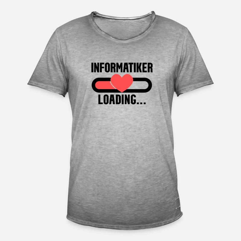 Informatiker Loading - Männer Vintage T-Shirt - Vintage Grau