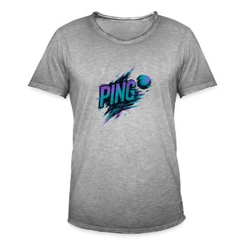 Tischtennis – Tennistisch - Männer Vintage T-Shirt - Vintage Grau - Vorne - Jose (178cm)