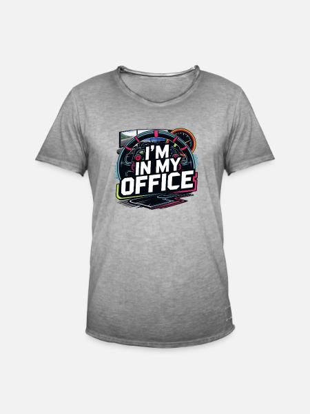 I'm in my office - Men's Vintage T-Shirt - vintage grey