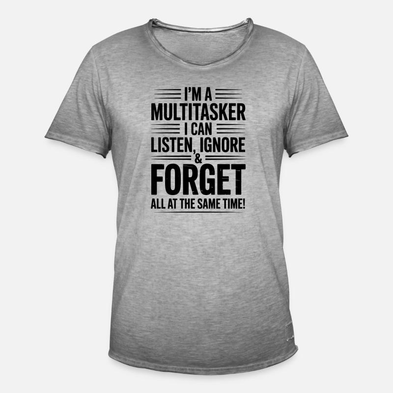 Multitasker Sprüche Sarkasmus Bürohumor Geschenk - Männer Vintage T-Shirt - Vintage Grau