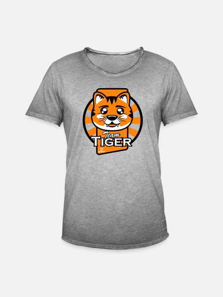 TeamTigre S - Men's Vintage T-Shirt - vintage grey