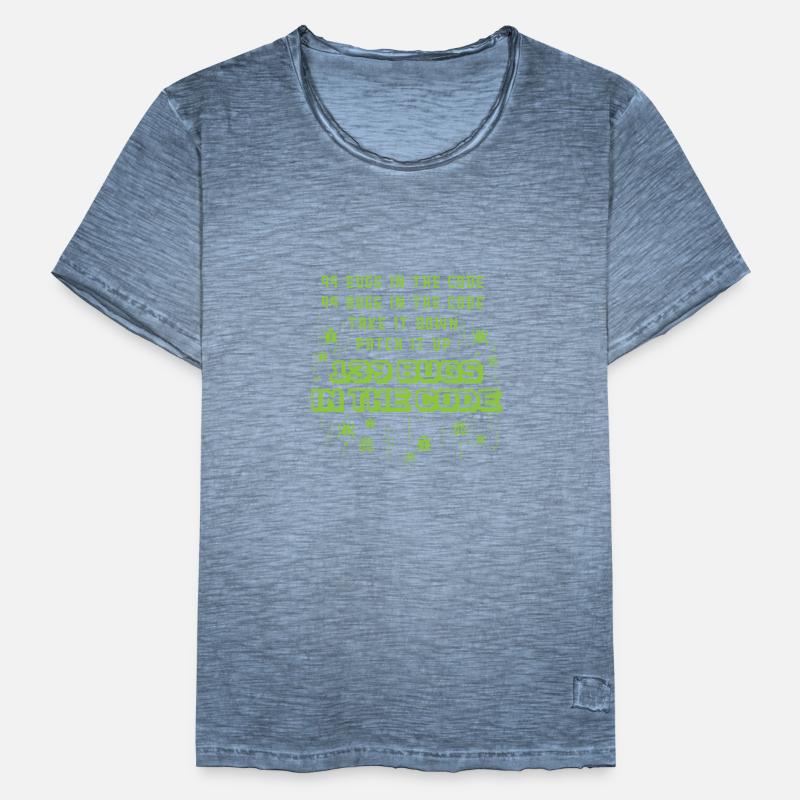 99 Bugs im Code Programmer Source Coding Desig Männer Vintage T-Shirt