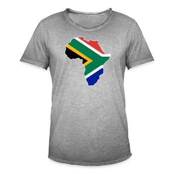 Südafrika - Männer Vintage T-Shirt - Vintage Grau - Vorne