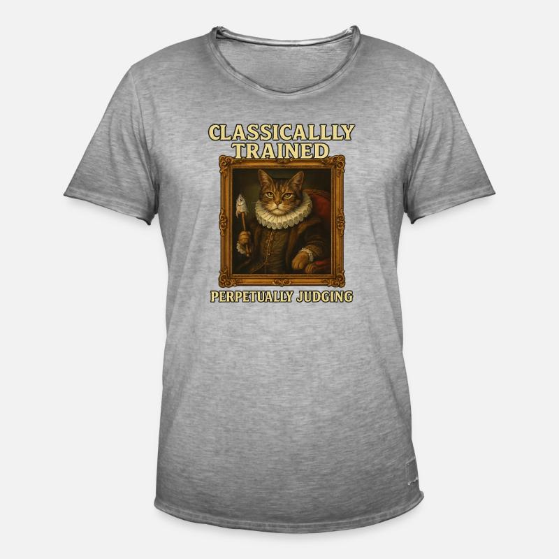 Classically Trained Perpetually Judging Renaissanc - Männer Vintage T-Shirt - Vintage Grau