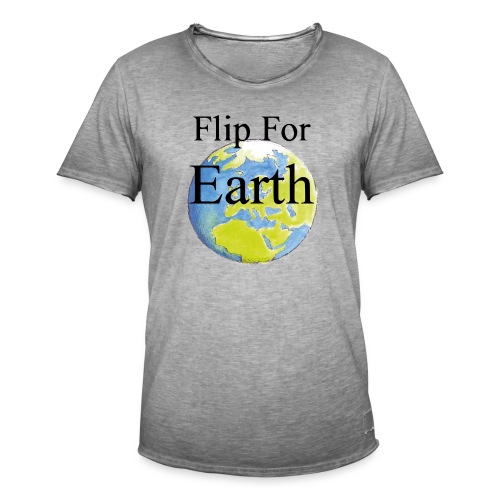 Flip For Earth T-shirt - Vintage-T-shirt herr