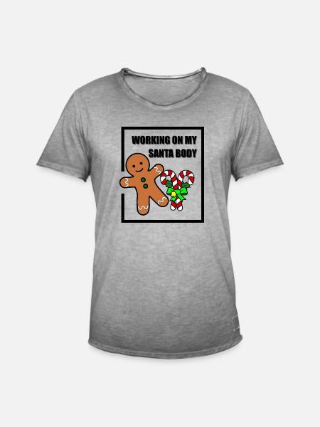 working santa body - Männer Vintage T-Shirt - Vintage Grau