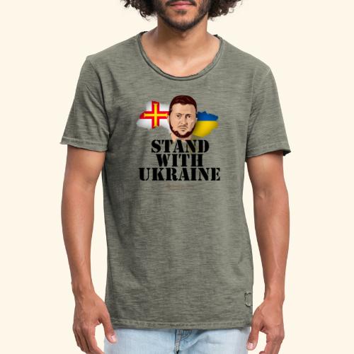 Ukraine Unterstützer Merch Insel Guernsey - Männer Vintage T-Shirt