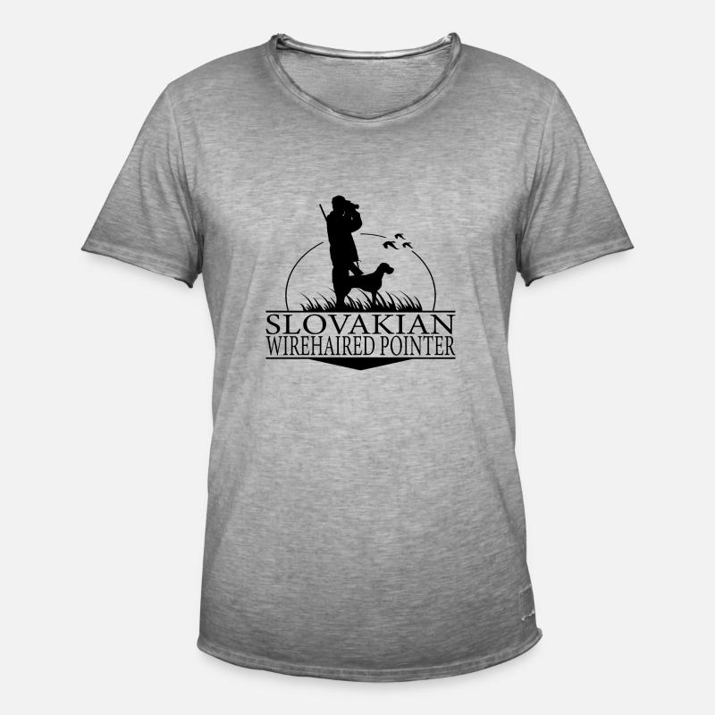 SLOVAKIAN WIREHAIRED POINTER Jagdhunde Wilsigns - Männer Vintage T-Shirt - Vintage Grau