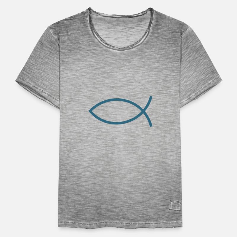 Jésus poisson Ichthys poisson poisson poisson T-shirt vintage Homme
