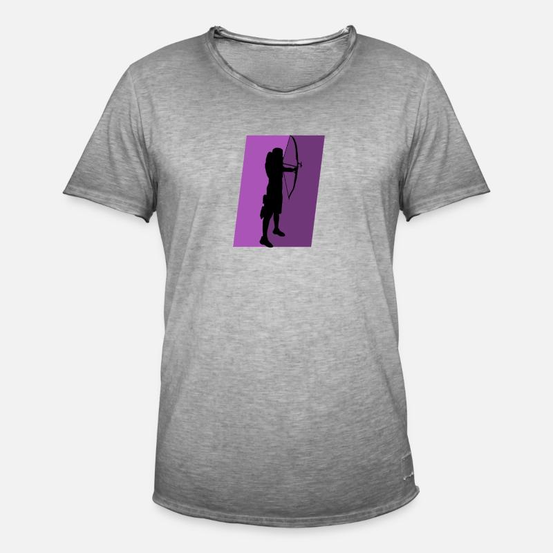 Bogen Langbogen Schießsport - Männer Vintage T-Shirt - Vintage Grau
