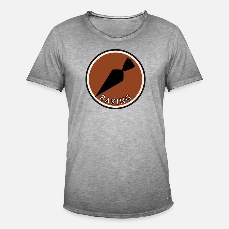 Backwaren Kuchen Backwaren - Männer Vintage T-Shirt - Vintage Grau