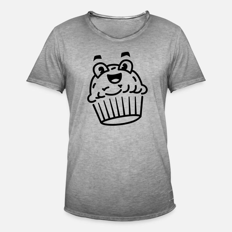 Cupcake - Men's Vintage T-Shirt - vintage grey