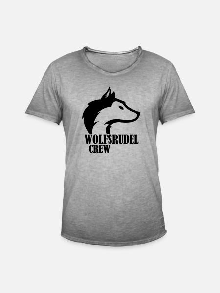 wolfsrudel_crew_01 - Männer Vintage T-Shirt - Vintage Grau