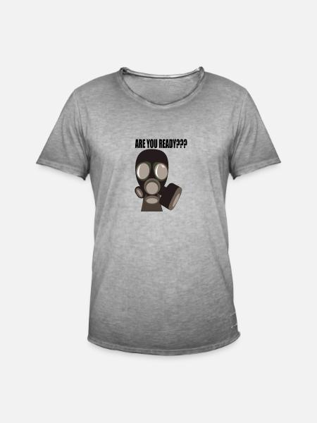 Are you ready??? - Männer Vintage T-Shirt - Vintage Grau