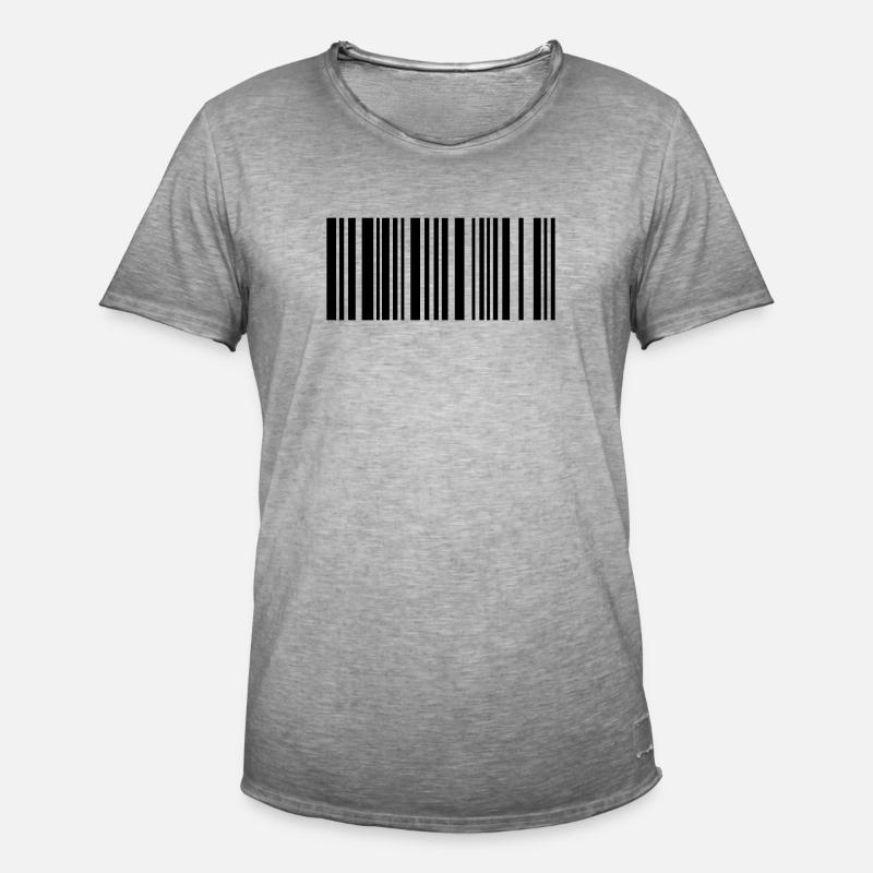 barcode - Männer Vintage T-Shirt - Vintage Grau