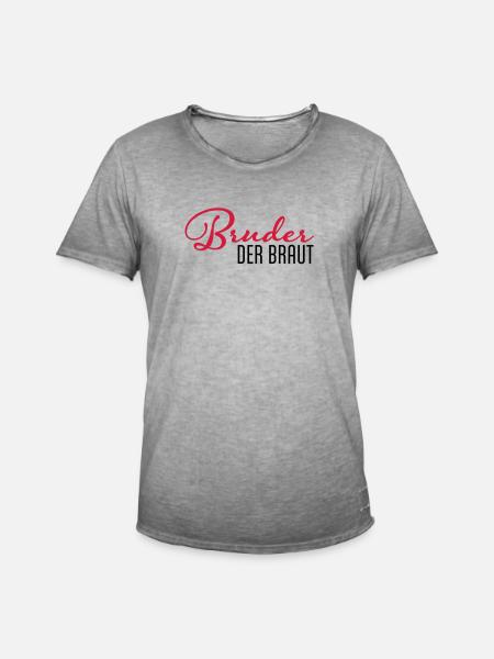 bruder der braut - Männer Vintage T-Shirt - Vintage Grau
