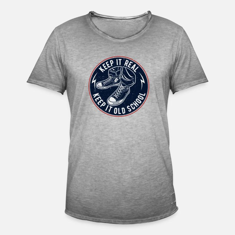 Keep It Oldschool - Männer Vintage T-Shirt - Vintage Grau