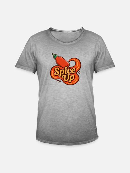 "Spice-up" Hot 🔥 Sauce - Men's Vintage T-Shirt - vintage grey