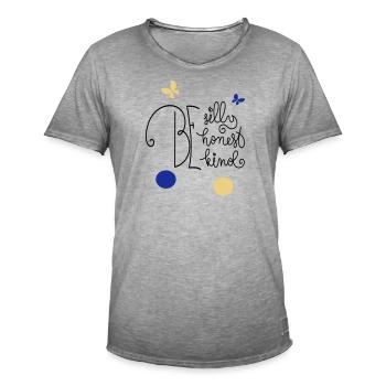 sois stupide, sois honnête, sois gentil - T-shirt vintage Homme - vintage gris - Devant