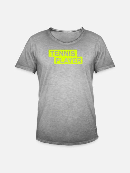 Tennis Player - Männer Vintage T-Shirt - Vintage Grau