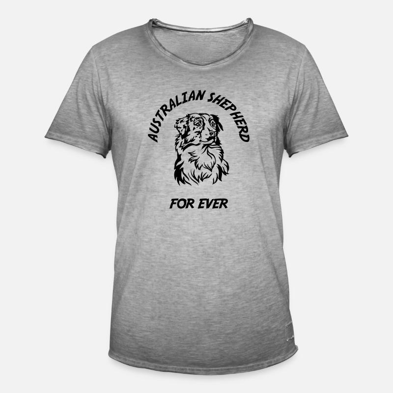 Australisch Shepherd - Männer Vintage T-Shirt - Vintage Grau