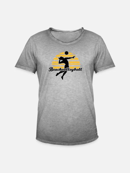 Beachvolleyball - Men's Vintage T-Shirt - vintage grey