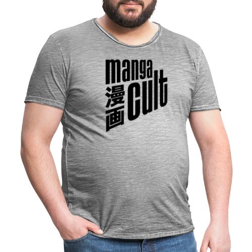 Manga Cult Logo Schwarz - Männer Vintage T-Shirt