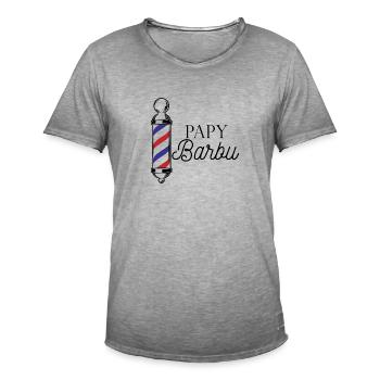 Bearded grandpa - Men's Vintage T-Shirt - vintage grey - Front - Jose (178cm)