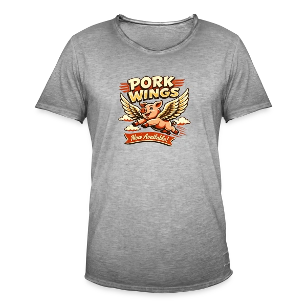 Pork Wings — Men's Vintage T-Shirt