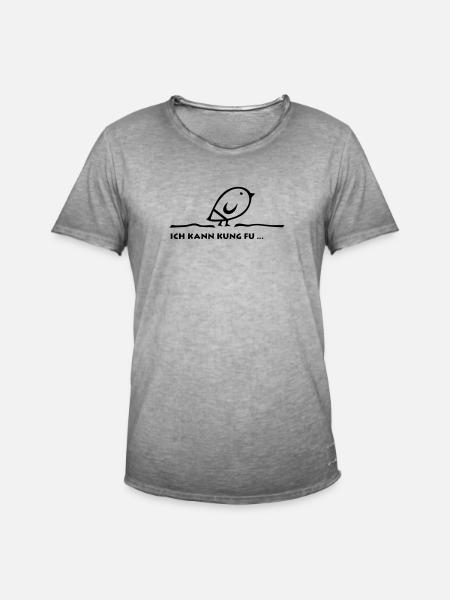 Tweetlercools - I can KUNG FU - Men's Vintage T-Shirt - vintage grey