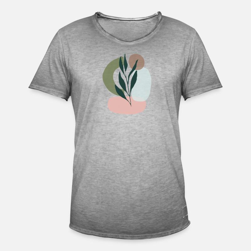 Minimalistic Boho Style - Männer Vintage T-Shirt - Vintage Grau