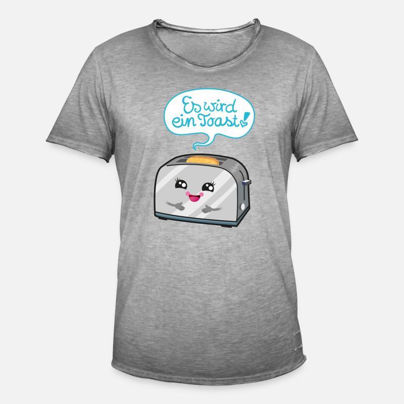 Es wird ein Toast! - Männer Vintage T-Shirt - Vintage Grau