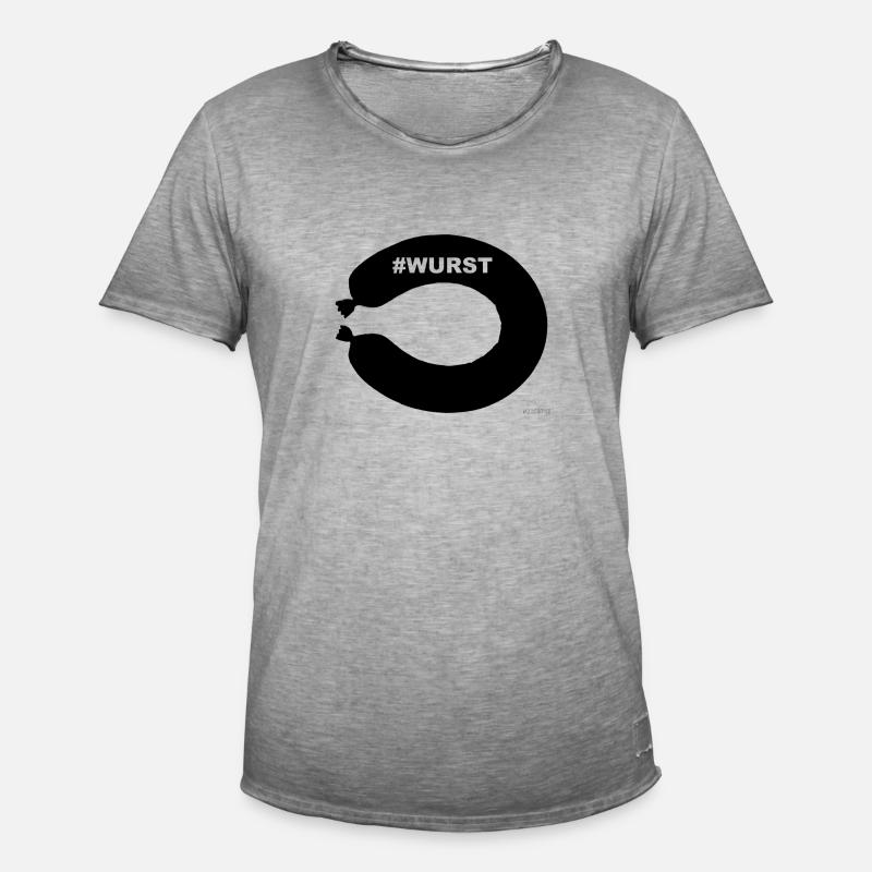 Fleischwurst Geschenk Geschenkidee Idee - Männer Vintage T-Shirt - Vintage Grau