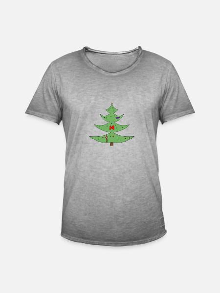 Weinachts baum - Männer Vintage T-Shirt - Vintage Grau