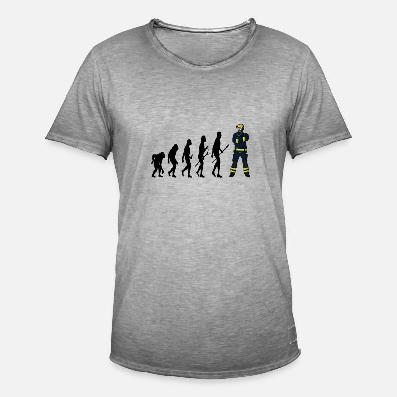 Evolution Firefighter - Men's Vintage T-Shirt - vintage grey