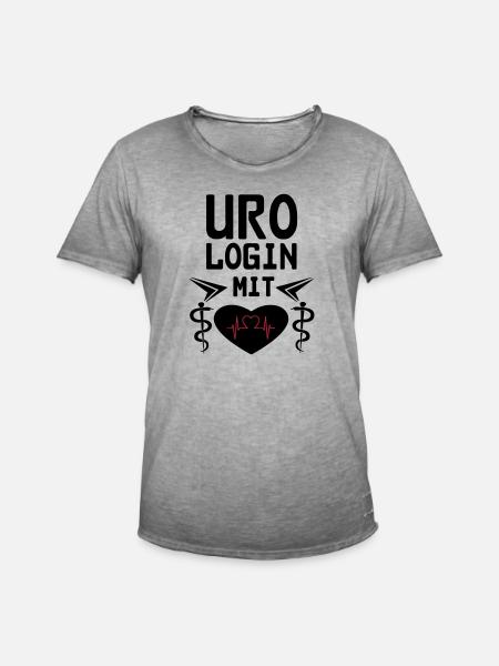 Urologin mit Herz Geschenk - Männer Vintage T-Shirt - Vintage Grau