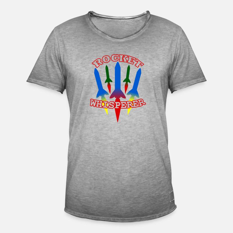 Rocket - Rocket Whisperer - Rocket Science - Men's Vintage T-Shirt - vintage grey